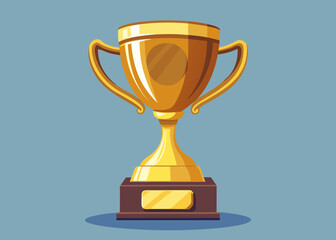 Golden Trophy Award Illustration
