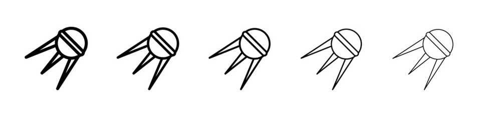 sattelite apparatus icon vector thin outline style sign
