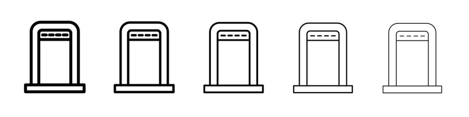 scanner icon vector thin outline style sign