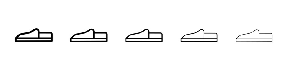 slipper icon vector thin outline style sign