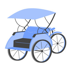 pedicab vector illustration in flat design style