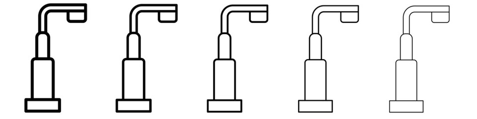 Fototapeta premium street light icon vector thin outline style sign