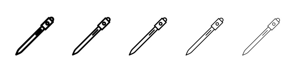 stylus icon vector thin outline style sign