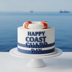 Delicious Coast Guard Day Cake Nautical Themed Birthday Treat