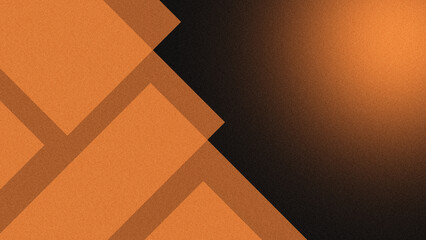 Modern abstract in shades of orange and black, featuring angular geometric shapes and grainy textures. Suitable for backgrounds or digital designs.
