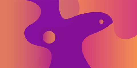 Abstract orange geometric background. Liquid color background design. Fluid shapes composition. Eps10 vector
