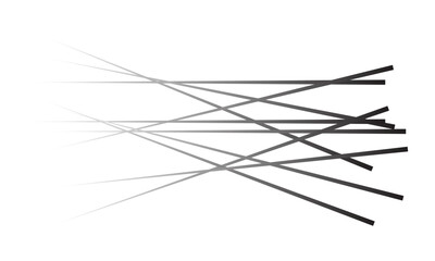 black gradient parallel dynamic irregular lines, stripes element. Action, burst, speed comic effect lines.