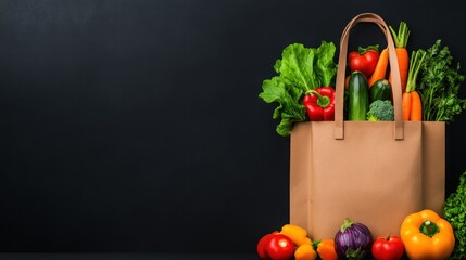 Fresh Vegetables in a Paper Bag