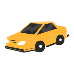 car vector illustration in flat design style