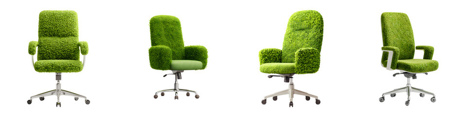 Green Grass Chair Set: Eco-Friendly and Sustainable Workspace Design
