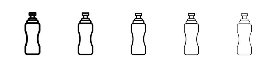 water bottle icon vector thin outline style sign