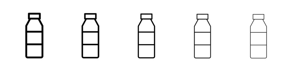 Water bottle icon vector thin outline style sign