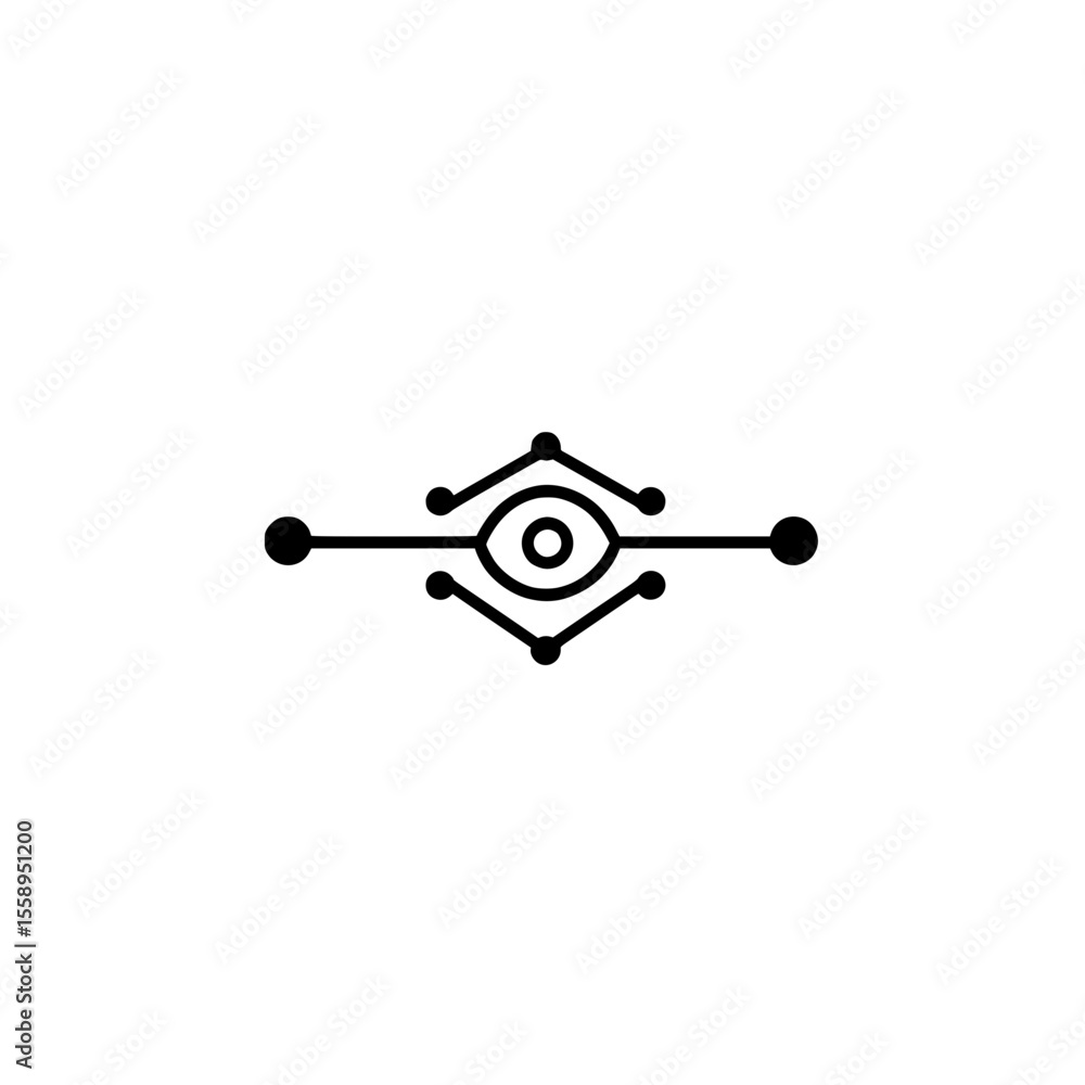 Poster connection monitoring icon in flat vector style for network analysis and system supervision