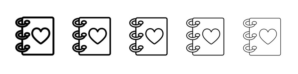 wedding album icon vector thin outline style sign