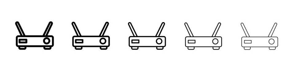 wifi router icon vector thin outline style sign