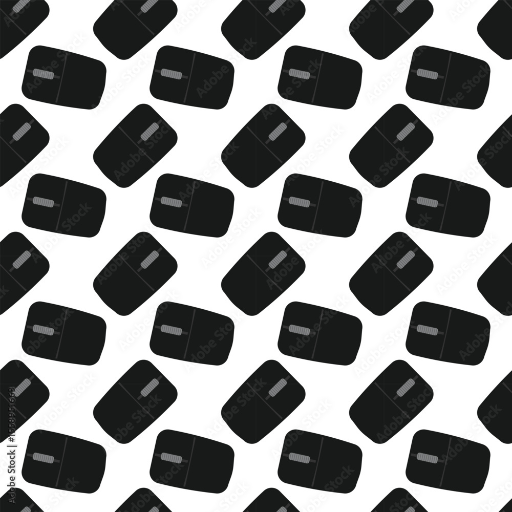 Poster Seamless mouse pattern. Computer tech device gadget texture background