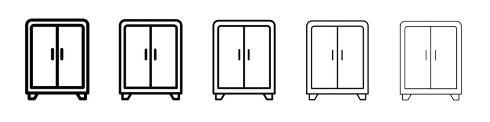 wodrobe icon vector thin outline style sign