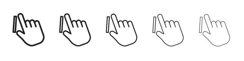 Zoom Gesture icon vector thin outline style sign