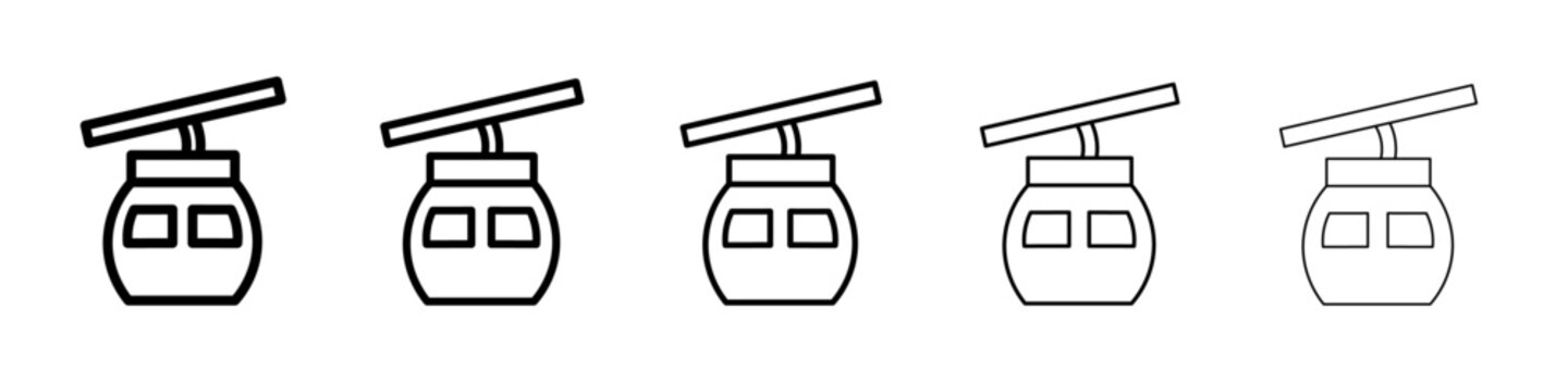 zip car icon vector thin outline style sign