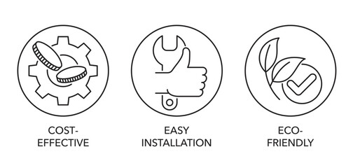 Multi-purpose icons - Cost-effective, Easy installation, Eco-friendly