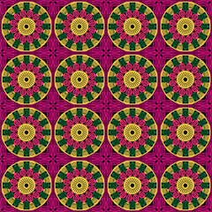 Pattern with crochet granny square wallpaper handmade decorative art design print	
