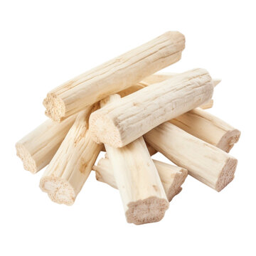 Marshmallow root isolated on transparent background.