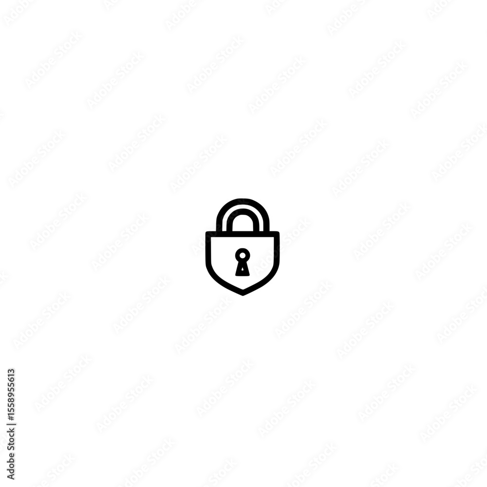Poster icon of secure connection in simple vector format for encrypted communication and internet safety