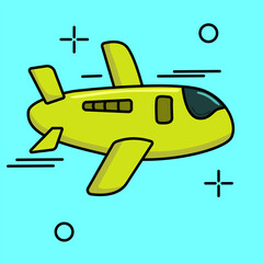 Flying Air Plane Illustration,