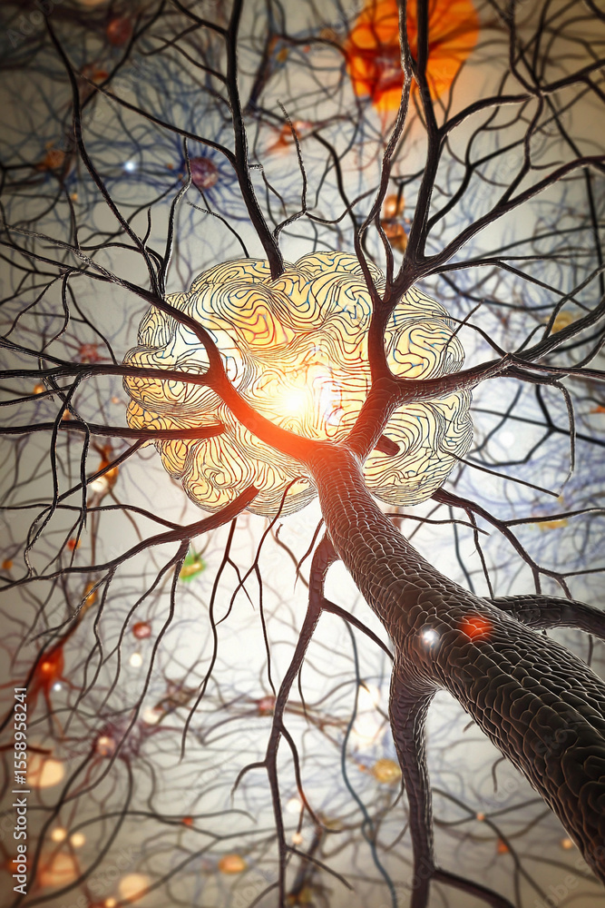 Aufkleber unlock the power of the mind with neural connections generative ai