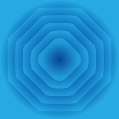 Blue Gradient Geometric Tunnel,  Abstract Optical Illusion Background