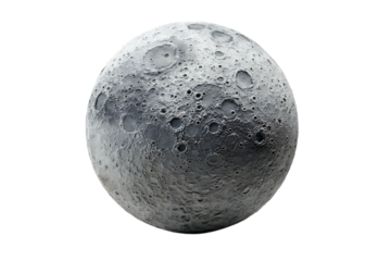 Detailed view of the moon's surface.