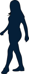 woman walking silhouette vector icon, perfect for beauty, fashion, spa, or feminine brand designs. Simple, minimal, and timeless outline style.