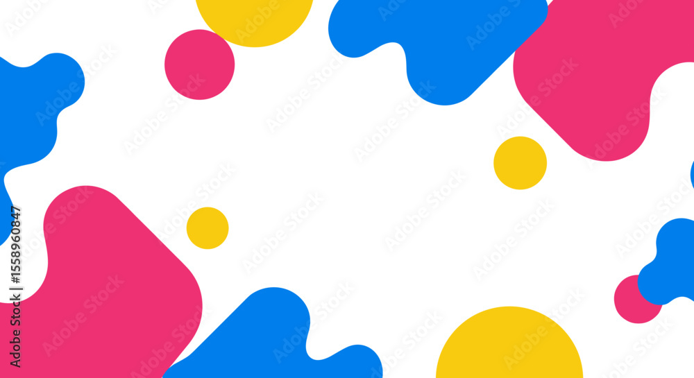 Poster abstract blob pattern vector illustration for modern design in flat style