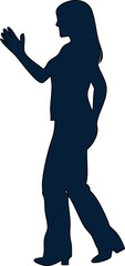 Female profile silhouette vector icon, suitable for skincare, cosmetic logo, women's care products, or modern branding needs.