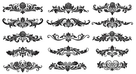 Elegant floral ornaments vector illustration for decorative design