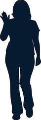 Lady silhouette icon in vector format, perfect for luxury fashion, elegance, beauty products, and female-centred themes.