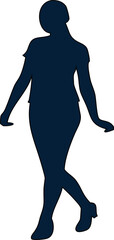 Woman silhouette vector icon, great for hair salon, beauty care, makeup brand, and spa-related content. Clean and minimal look.

