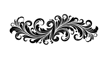 Fototapeta premium Elegant floral ornament vector illustration for vintage design in flat style