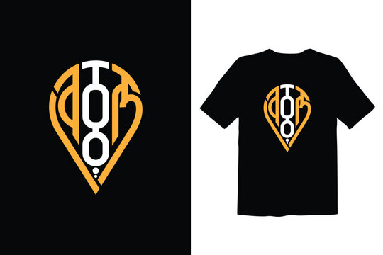 Marathi calligraphy logo Vitthal, T-shirt Design.