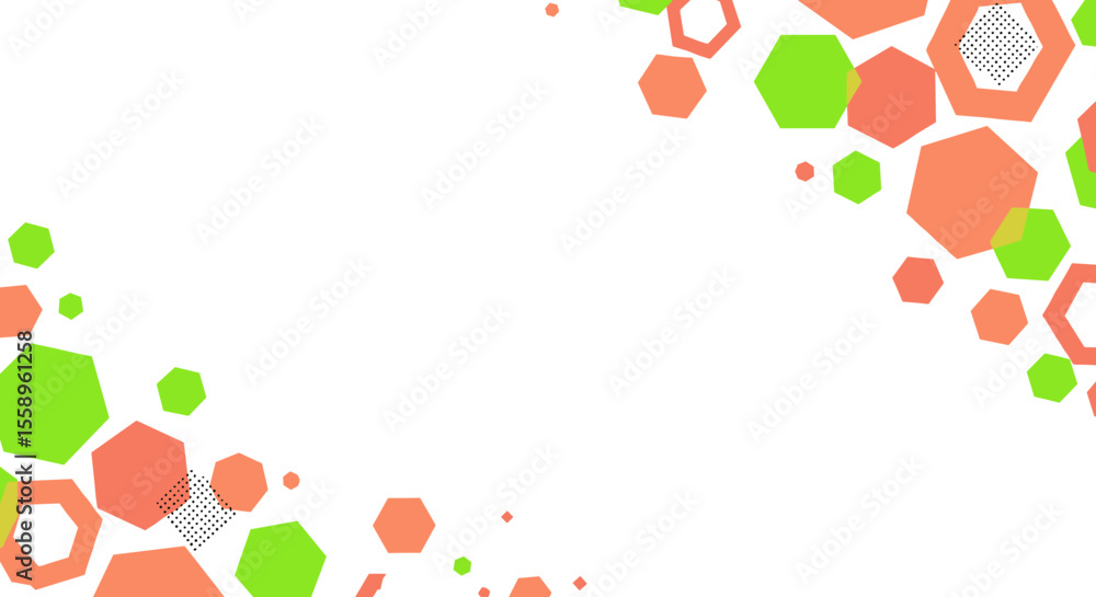 Poster geometric pattern vector illustration: colorful hexagonal design for modern background use
