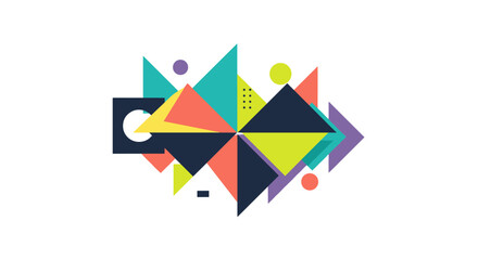 Geometric abstract shapes vector illustration for modern design in flat style