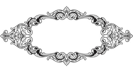 Ornamental frame vector illustration for decorative design in vintage style