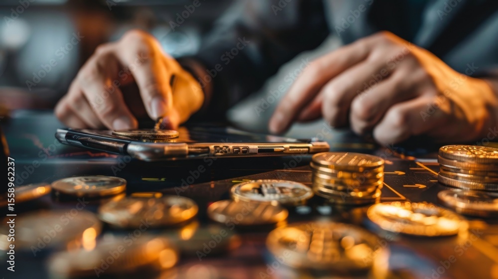 Poster a digital payment system integrated into a smart contract allowing clients to release funds once tas