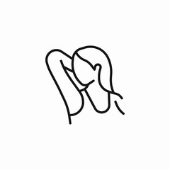 armpit woman icon sign vector