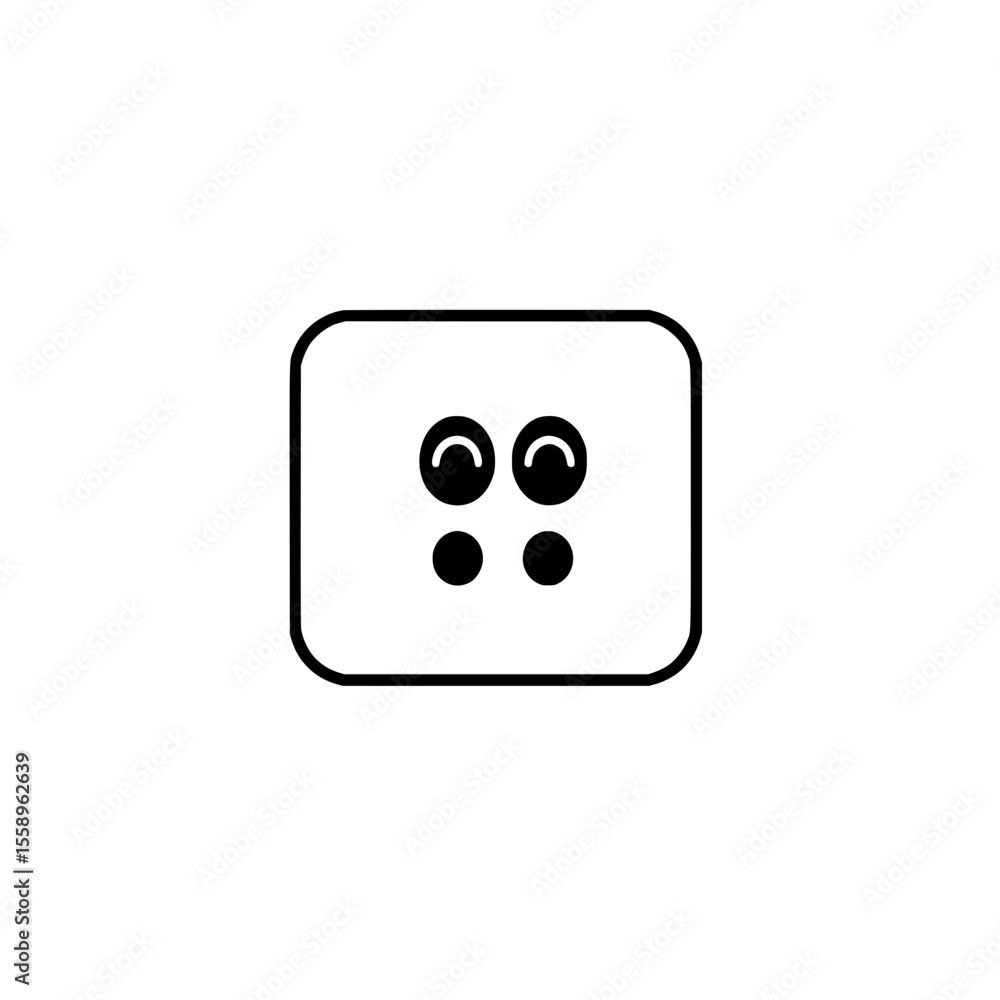 Poster options view icon in flat vector style for grid layout and user interface design