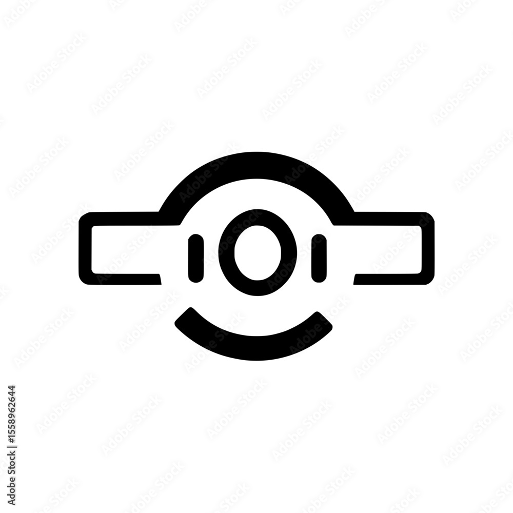 Poster load balancer icon in flat vector style for network traffic distribution and server management