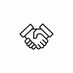 business handshake deal icon sign vector