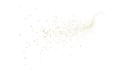 光り輝く純金の粒子が飛び散るイラスト