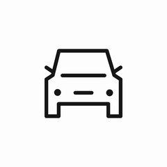 front view car icon sign vector