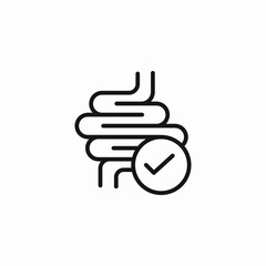 gut health approved icon sign vector